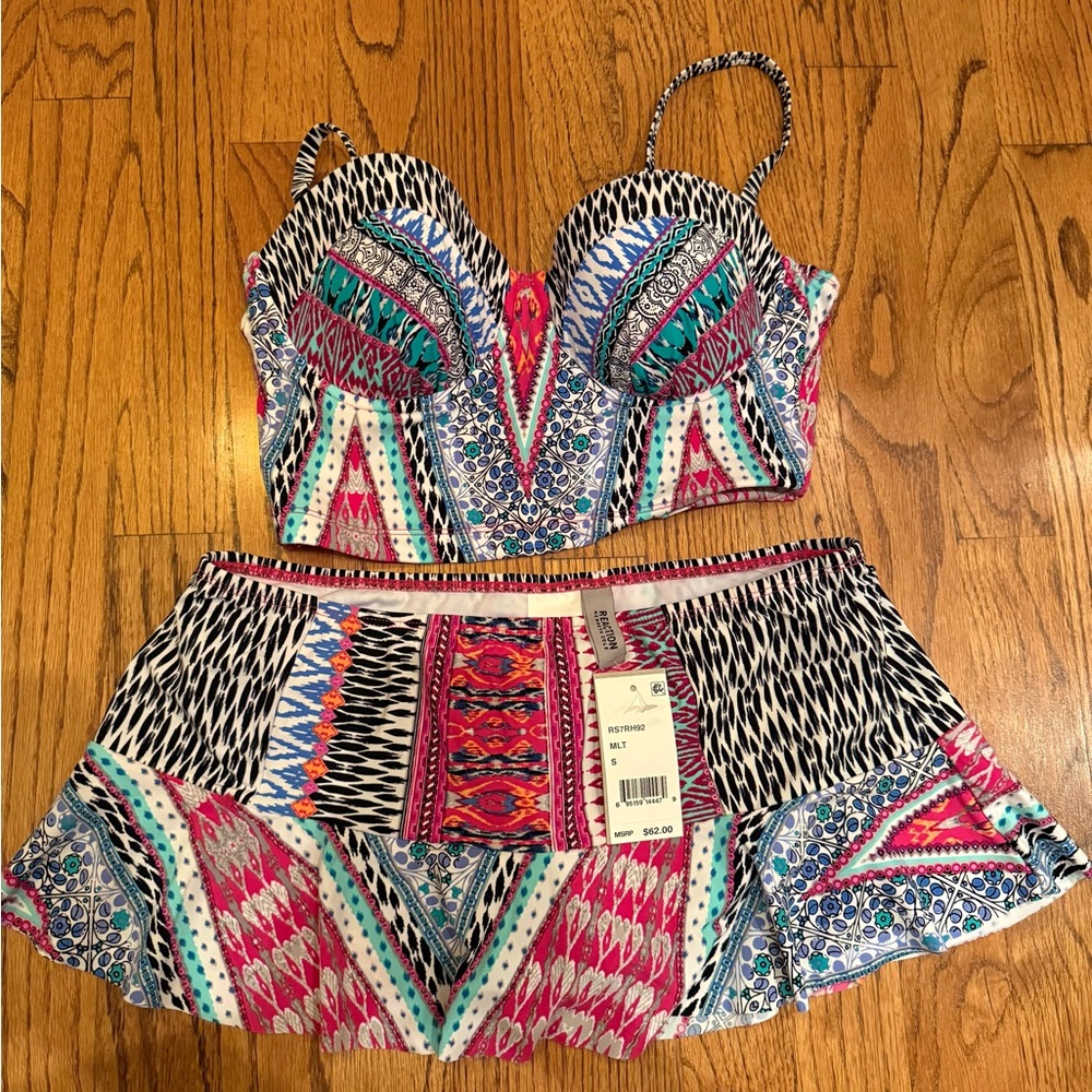 Kenneth Cole Colorful Patterned Bikini Set